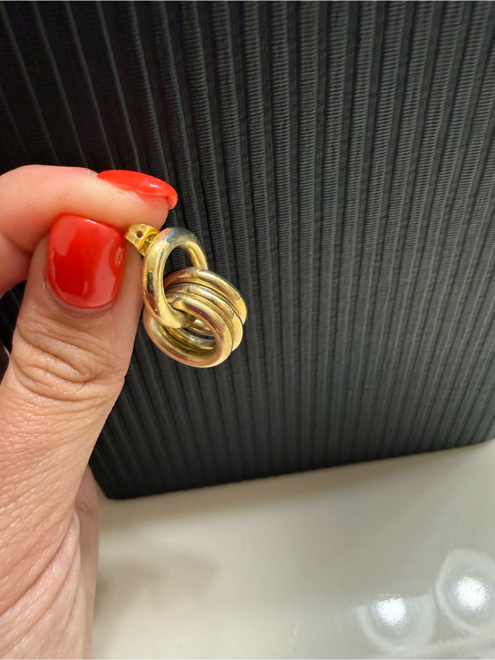 Gold Ring Drop Earrings